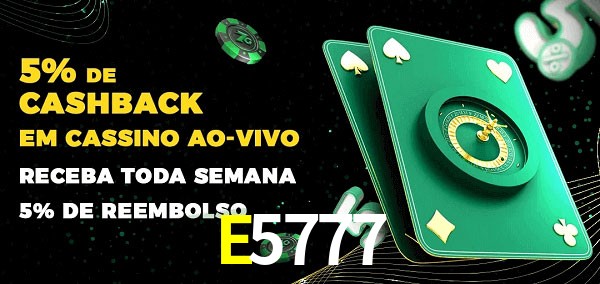 Promoções do cassino ao Vivo E5777
